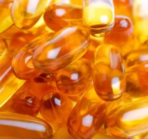 Closeup of gel capsules